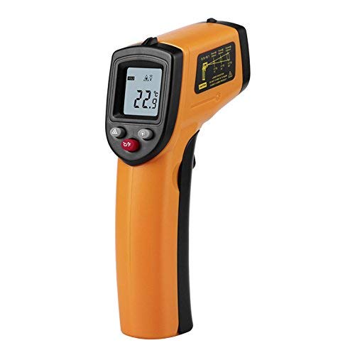 Infrared Thermometer Handheld Temperature Accurate Traceable Digital Surface IR Thermometer with LCD Display, -50-380°C/-58-716°F, Distance Spot Ra