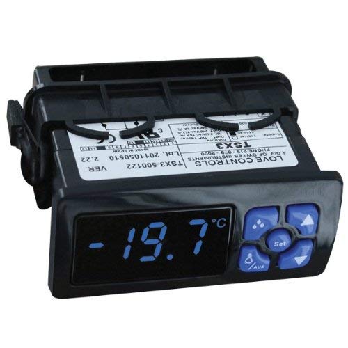 Love Digital Refrigeration Temperature Switch, TSX3-520122, Blue Display, 2 outputs, 115 VAC