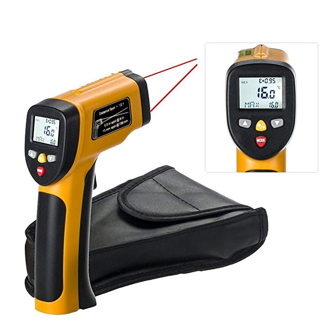 Dual Laser Infrared Thermometer, RISEPRO Digital Non-contact Portable Infrared Thermometer with Dual Laser Target Pointer -50°c to 650°c (-58°F to 1202°F) HT-817