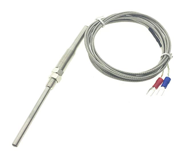 YXQ K Type 0-400C Thermocouple 100mm Sensor Stainless Steel Probe High Temperature 3M String