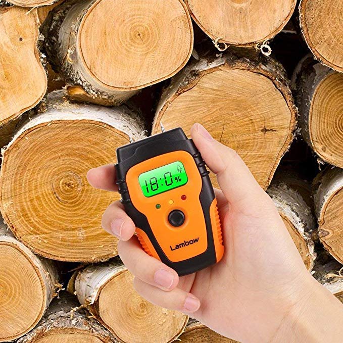 Wood Moisture Meter, Digital Wood Moisture Meter Handheld LCD Moisture Tester Damp Meter Detector To Measure the Percentage of Water in Firewood, Furniture, Floor, Cordwood
