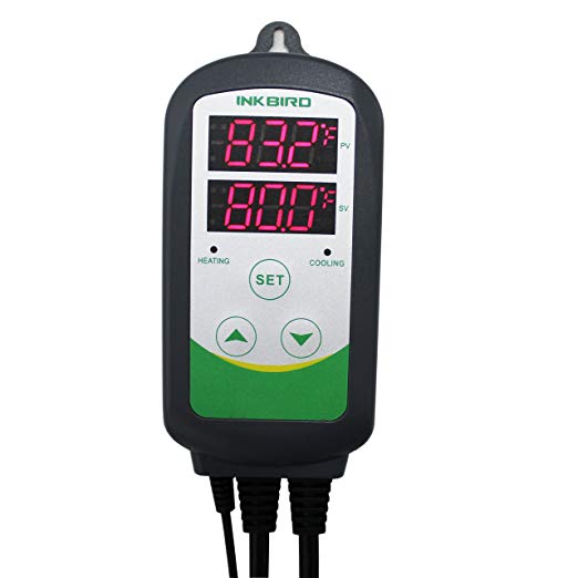 Inkbird Itc-308 Digital Temperature Controller Outlet Thermostat, 2-stage, 1100w, w/Sensor