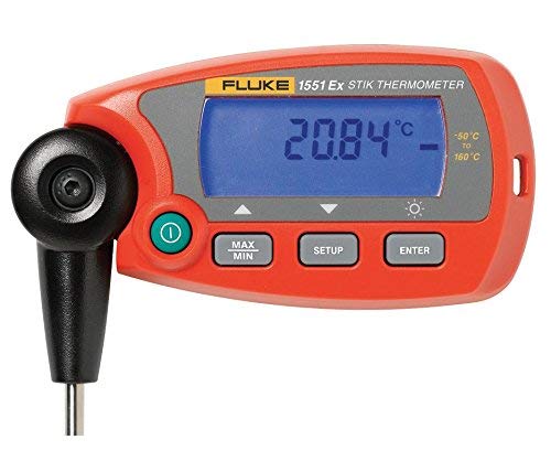 Fluke Calibration 1551A-9 EX Stik Thermometer, Fixed RTD, -50° to 160°C Temperature Range, 0.188