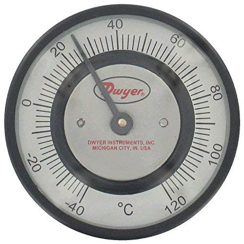 Dwyer® Pipe-Mount Bimetal Surface Thermometer, STC141, 0 to 150°F, 3/4