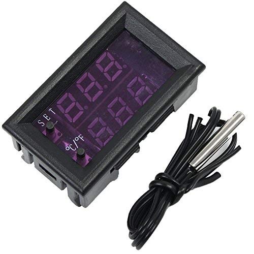 Icstation DC 12V Programmable Mini Digital Thermostat Temperature Controller Switch Module with Waterproof Sensor Probe