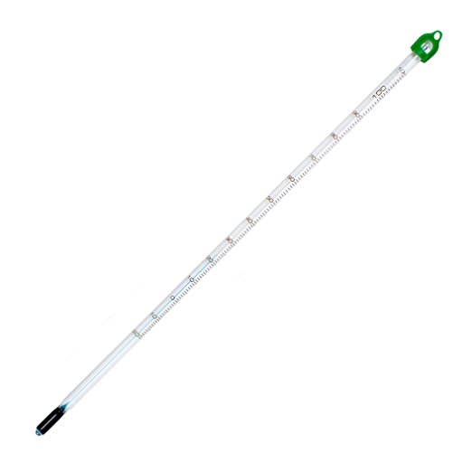 H-B Enviro-Safe General Purpose Liquid-In-Glass Thermometer; 20 to 230F, 50mm Immersion, Environmentally Friendly (B60501-0200)
