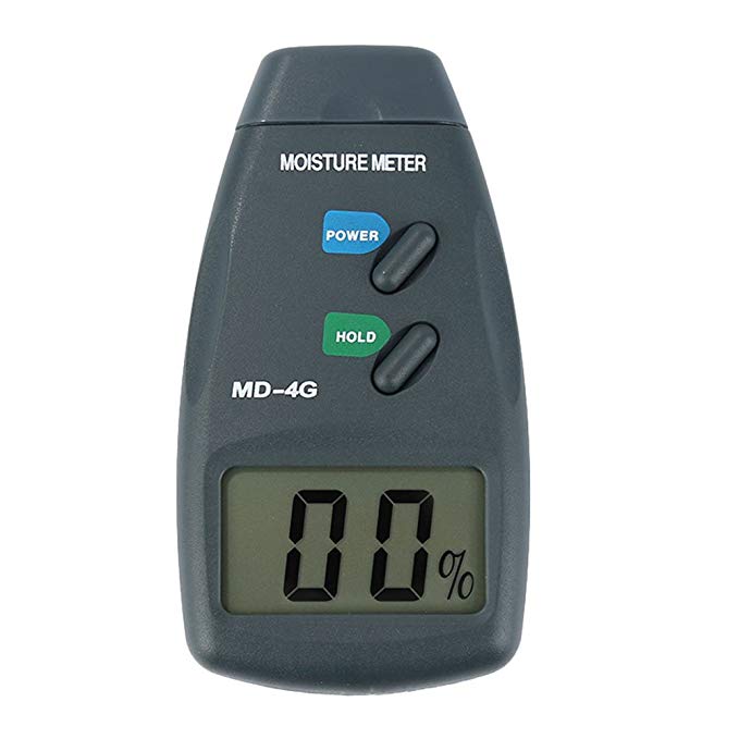 Moisture Meter, INRIGOROUS Digital Wood Moisture Tester with 4 Pins Damp Tester Detector High Sensitive Measure Probe for Plants, Wood, Bamboo, Sheetrock and Carpets (MD-4G)