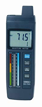 General Tools MMD7003 Moisture Meter, Pin Type, Digital LCD with Bar Graph