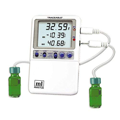 Traceable Hi-Accuracy 0.01 Thermometer 2 Bottle Probes