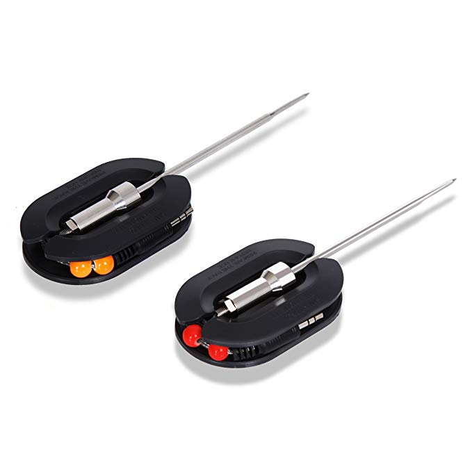 Upgraded Barbecue Thermometer Temperature Probes - 2 Pcs Stainless Steel for NutriChef PWIRBBQ80 Bluetooth Wireless BBQ Digital Thermometer - Works w/All Kinds of Meat - NutriChef PRTPWIRBBQ80PG